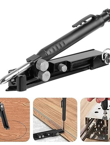 outil de traçage multifonction, crayon de construction, pavé de carrelage contours de travail du bois cercles jauge de contour de profilage avec stylo de traçage du bois