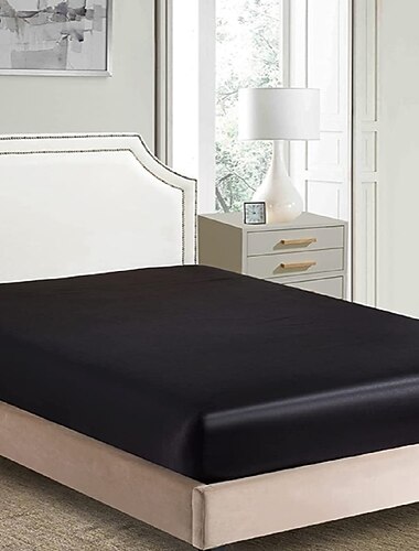 satiinilla varustettu lakana yksivärinen simulaatio silkkilakana yksinkertainen ja mukava ryppyjä estävä