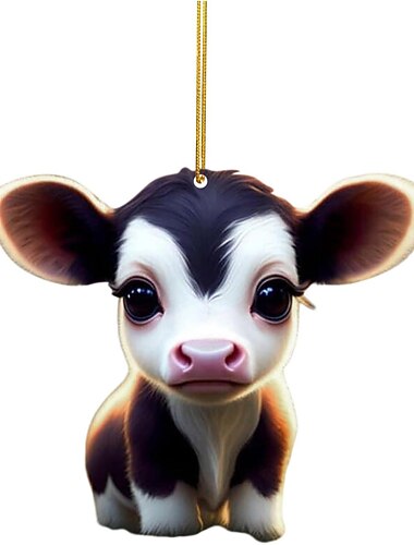 bilhængende ornament, akryl 2d fladtrykt nøglering, valgfri akryl ornament og bil bakspejl tilbehør mindegavepakke