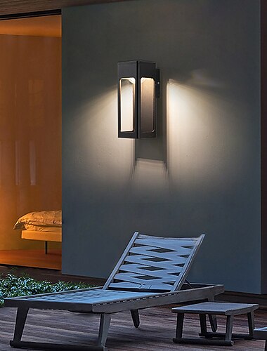 Extérieur LED Moderne Appliques Murales Extérieures Appliques Murales Intérieures Salle de bain Extérieur Aluminium Applique murale IP65 85-265V 12 W