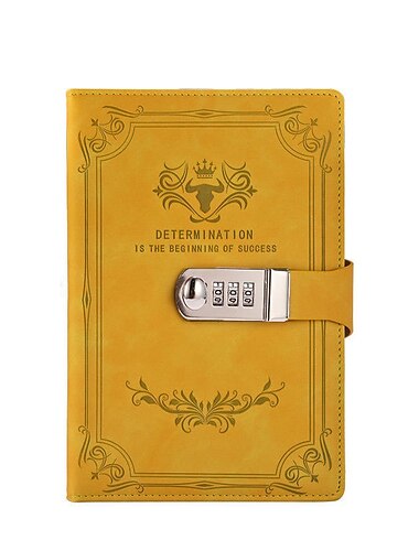 a5 200 pagina's retro wachtwoordboek met slot dagboek verdikt creatief handboek student notitieblok briefpapier notebook binder