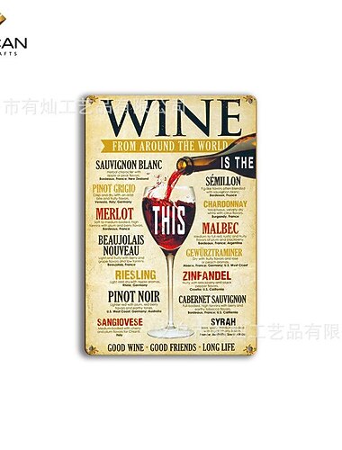 1 peça placa de lata de metal de barra placa de lata de cozinha vintage decoração de parede, pintura pendurada na parede para decoração de restaurante decoração de bar decoração de casa arte de parede placa de metal 20x30cm/8''x12''