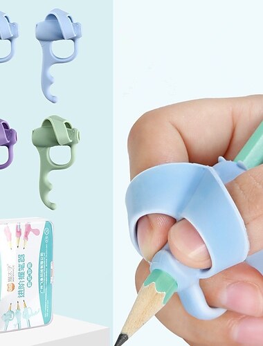 4 قطعة قبضة قلم رصاص للأطفال بخط اليد واللوازم المدرسية الرسم الرسم & لوازم فنية