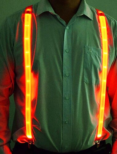 oplichtende led-bretels voor heren, vlinderdas, perfect voor muziekbretels, verlicht led-festivalkostuumfeest