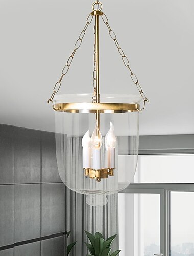 lámparas colgantes retro oro negro cobre 3 luz colgante estilo industrial pantalla de cristal transparente araña iluminación de techo para sala de estar estudio oficina accesorio de iluminación