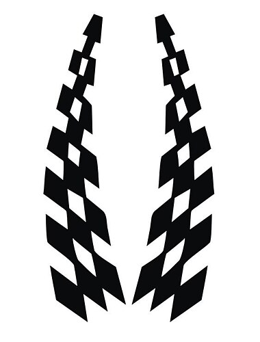 4 Uds. Pegatinas de coche de carreras a la moda accesorios de coche de bandera a cuadros calcomanía de vinilo impermeable