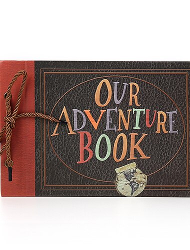 mon notre livre d'aventure pixar up album de famille bricolage fait à la main, album photo de mariage, album rétro, album d'anniversaire, merveilleux cadeau pour remercier Noël 11,6 x 7,5 pouces