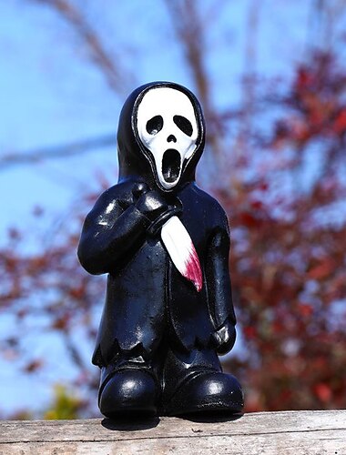 ליל כל הקדושים פסל גן חיצוני פסל שרף קניבל פרח חיצוני פסלונים פטיו איומים קישוטי אמנות לקישוטי דשא