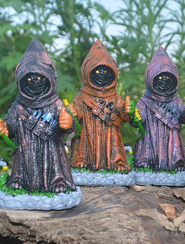 decoración de jardín de halloween snjiaheim figuras de star wars gnomos decoraciones de jardín, figura de resina de escultura de césped de snjiaheim, haga que su jardín esté lleno de misterio, patio de halloween