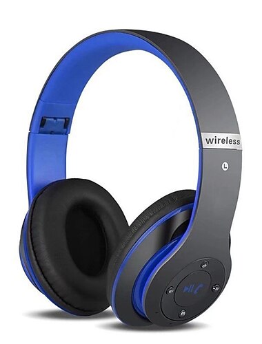 Casque Bluetooth sans fil avec basses profondes Écouteur HIFI portable pliable avec micro Support SD pour Android/IOS Cadeau de la Saint-Valentin