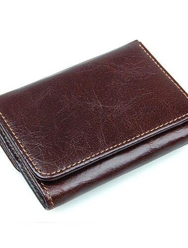 Vintage Echtleder Herren Trifold Geldbörse mit Münztasche