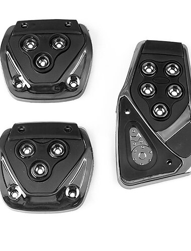 3 pièces pédales antidérapantes universelles accélérateur frein embrayage repose-pieds ensemble de couverture pour voiture à transmission manuelle