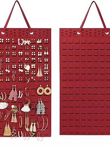 vilten hangende tas oorbellen opbergen hangende tas muur hangende sieraden oorbellen ketting ring opslag