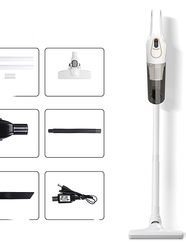 draagbare, draadloze stofzuiger voor nat en droog gebruik, lichtgewicht steelstofzuiger voor huishoudelijk gebruik met sterke zuigkracht, draagbare, oplaadbare, draagbare stofzuiger voor harde vloeren, trappen, banken, huizen, auto's, buiten, tenten