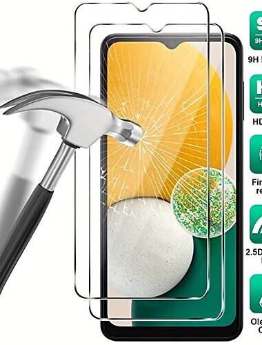 2 pcts Scherm Beschermer Voor Samsung Galaxy A54 A34 A14 A73 A53 A33 A23 A13 A72 A52 A42 A32 A22 A12 A02 A71 A51 A41 A31 A21 A11 A01 Gehard Glas 9H-hardheid Anti-vingerafdrukken High-Definition (HD
