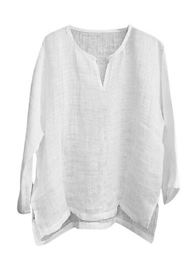  Men\'s Shirt Linen Shirt Summer Shirt Beach Wear Solid Color Street Hawaiian ArmyGreen Black White Orange Long Sleeve Collar Clothing Apparel