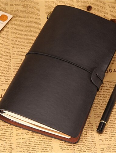 Clássico caderno de viagem de couro pu clássico diário personalizado espiral argolas bloco de notas diário, presente de volta às aulas