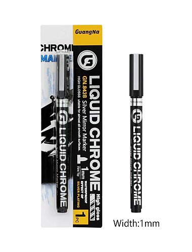 1 pc argent/gole/cuivre/bronze rouge chrome marqueur miroir peinture réfléchissante stylo, 4 styles disponibles, parfait pour la décoration de Pâques, parfait pour la décoration de Pâques