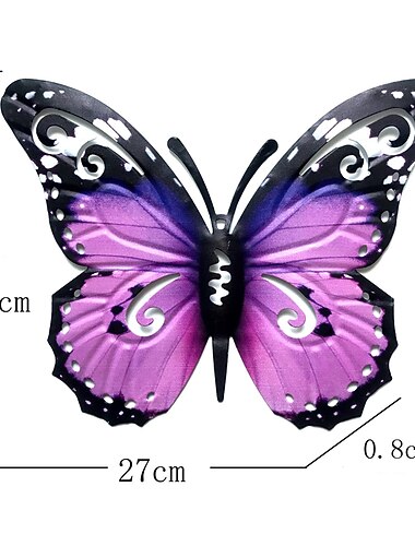 1kpl perhonen metalliseinäsisustus puutarhan sisustukseen patio sisustus huonekoristelu juhlaseinä seinä taide sisustus patio sisustus, ulkopuutarhasisustus koteihinsa lahja seinäveistoksia
