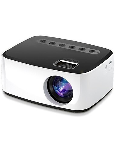 Mini Proyector Nuevísimo Negro Blanco HD 1080P Proyector de Cine en Casa Portátil al Aire Libre para Smartphone Tablet Laptop TV Stick Regalo de San Valentín