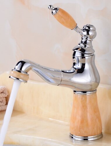 βρύση μπάνιου νεροχύτη μίξερ βρύσες λεκάνης κοντές/υψηλές, βρύσες σκάφους με μονή κεραμική λαβή με κρύο και ζεστό σωλήνα για μπάνιο τουαλέτας