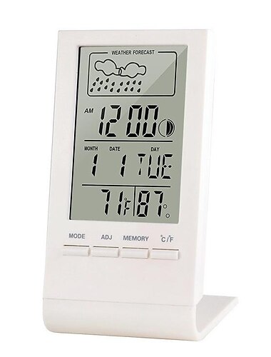 LED デジタル時計温度計湿度計ゲージインジケータ目覚まし時計屋内/屋外気象ステーション自動電子温度湿度モニター時計