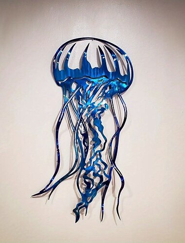 1pc metalowa ściana rybna dekoracyjna, wall art tropikalna ryba rzeźba, żaglica metalowa kutego żelaza sylwetka rzemiosło wewnętrzna ściana wystrój domu