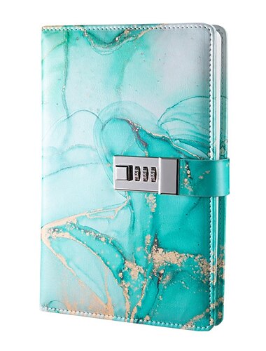 Livre de mots de passe rétro A5 de 180 pages avec serrure journal fait main créatif papier épais classeur de bloc-notes pour étudiants cadeau de retour à l'école carnet de papeterie