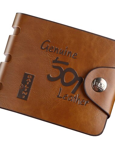 Miesten pojat klassiset nahkaiset taskut kredit-ID-korttien holderi lompakko