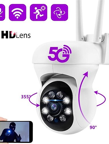 hd 1080p/720p 5 グラム wifi ip カメラワイヤレススピードドーム ptz cctv ir 屋外ネットカメラ監視自動追跡フルカラーナイトビジョンセキュリティカメラネットカメラ