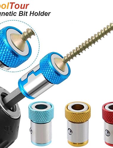 magnetisk ring kryss stjerneskrutrekker bitsholder 6,35 mm 1/4 universallegering anti-korrosjon sterk magnetisator elektrisk håndverktøy