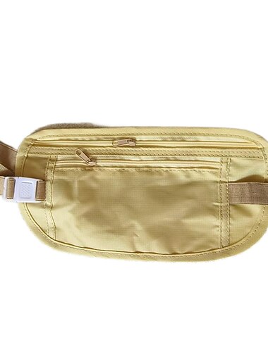 1 pc invisible voyage taille packs poche de taille pour passeport argent ceinture sac caché sécurité portefeuille sac décontracté pour hommes femmes