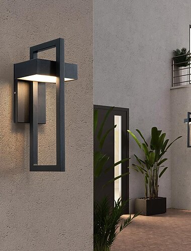 Luminárias de parede externas à prova d'água arandelas de varanda montadas na parede iluminação moderna lâmpadas de parede para pátio porta da frente entrada branco quente 110-240 v