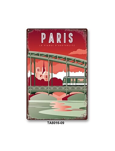 Placă de tablă metalică retro 1 bucă semne de tablă pentru oraș Semne de bucătărie vintage decor de perete, pictură agățat de perete pentru decor de restaurant decor de bar decor pentru casă artă de perete placă de tablă metalică 20x30cm/8''x12''