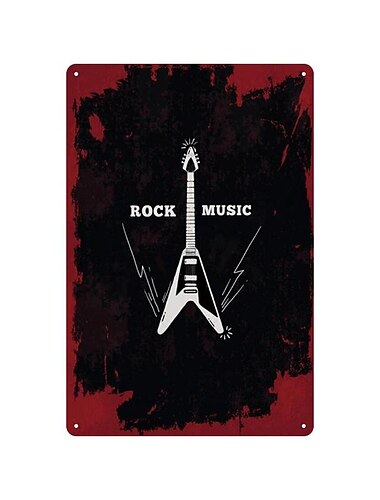 1 Stück Musik-Metall-Blechschild, Vintage-Küchenschilder, Wanddekoration, Malerei, Wandbehang für Restaurant-Dekor, Bar-Dekor, Heimdekoration, Wandkunst, Metall-Blechschild, 20 x 30 cm/8'' x 12''