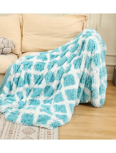 solmio värjätty pehmopeitto talvi kaksikerroksinen lahjapeitto rajat ylittävä sohva sateenkaarihuopa