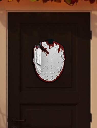 décoration de miroir d'halloween décoration de miroir de visage d'impression de sang d'horreur acrylique créative