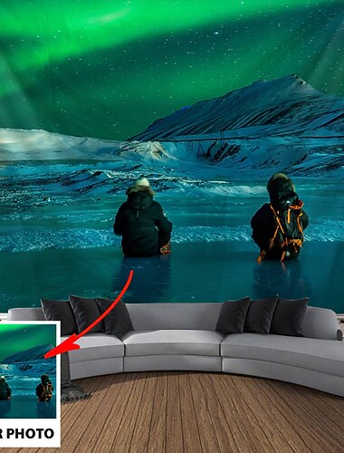 Aangepaste Persoonlijke Hangende Wandtapijt met Jouw Foto Beste Afstudeercadeau Muurschildering Fotografie Achtergrond Huis Slaapkamer Woonkamer Decoratie (suggestie foto-definitie 3Mo of hoger)