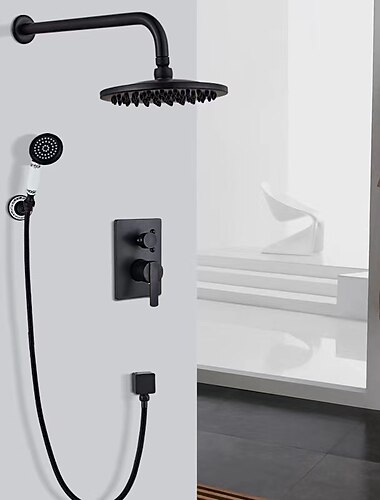 zuhany csaptelep falra szerelhető vintage sárgaréz, csapadék fej kombó készlet fürdőszobai csaptelep kerámia zuhany kézi permetező nagynyomású fekete antik