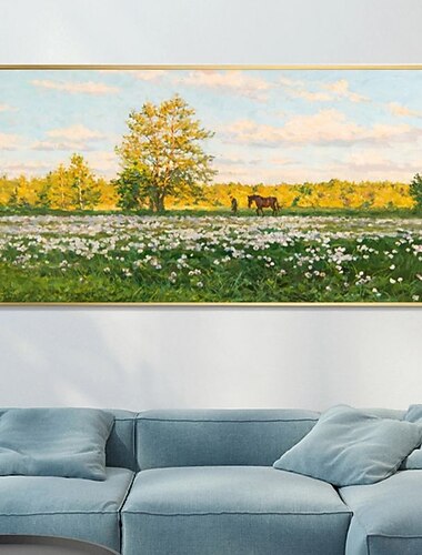 handgjord oljemålning duk väggkonst dekoration abstrakt havslandskapsmålning färgglad solnedgång vid havet för heminredning rullad ramlös osträckt målning