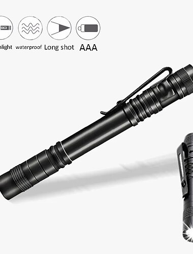 mini bærbar LED-pennlyslomme ultralys håndholdt lommelykt med høy lumen linterna led lommelykt for camping utendørs nødsituasjon