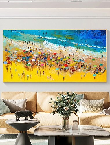 Hang-ζωγραφισμένα ελαιογραφία Ζωγραφισμένα στο χέρι Κάθετο Αφηρημένο Τοπίο Μοντέρνα Χωρίς Εσωτερικό Πλαίσιο