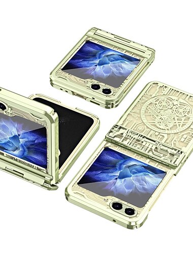 teléfono Funda Para Samsung galaxia Z Flip 7 Z Flip 6 Z Flip 5 Z Flip 4 Z Flip 3 Funda Trasera Diseños Anti-Arañazos Antigolpes Azulejo TPU ordenador personal