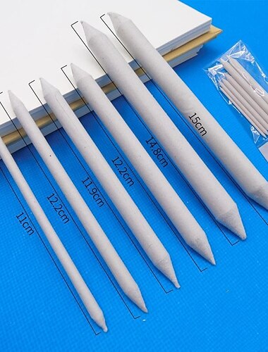 blending smudge stump stick tortillon sketch art white drawing charcoal sketching tool rijstpapier pen artist supplies