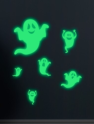 グローゴーストハロウィンステッカー漫画の壁デカールゴースト子供のおもちゃグロー壁デカール