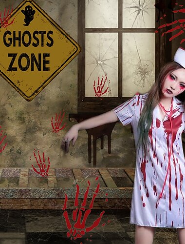 autocolante de halloween autocolante de perete de vacanță de comerț exterior semne de avertizare autocolante