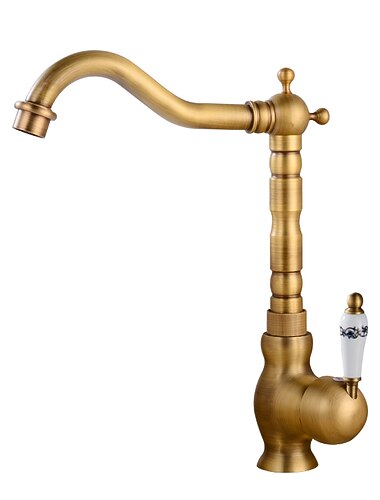 rubinetto miscelatore lavello cucina tradizionale con tubo freddo e caldo, rubinetteria monocomando