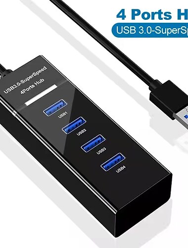 usb 3.0 hub atolla 4 poorten super speed usb voor laptops macbook surface pro ps4/5 flash drives harde schijven