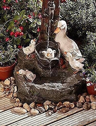 تمثال فناء عائلي بطة ، تمثال حيوان لطيف من الراتينج ، زخرفة تمثال حديقة الحيوانات ، زينة حديقة فناء الفناء ، منحوتات مبتكرة من الراتينج في الهواء الطلق ، هدايا للعائلة والأصدقاء