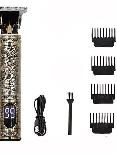 Tosatrici per capelli e trimmer per barba ricaricabili USB per uomini - tagliacapelli con lama a T precisa e schermo LCD - kit di grooming per uomini regalo di San Valentino